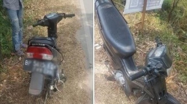 Motor Mogok Ditinggal Pemiliknya, Roda dan Knalpot Raib Saat Kembali