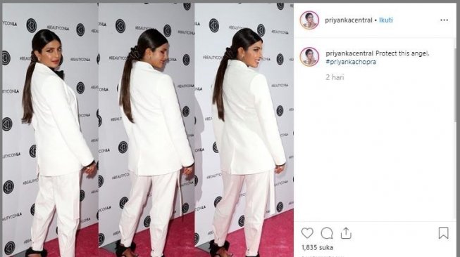 Priyanka Chopra ketika jadi pembicara di Beauty Con. (Instagram/@priyankacentral)