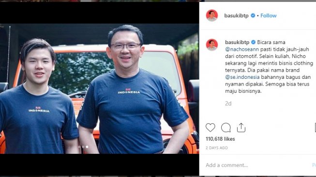 Promosi Kaus Kece, Anak BTP Ahok Malah Dibilang Mirip Jay Chou