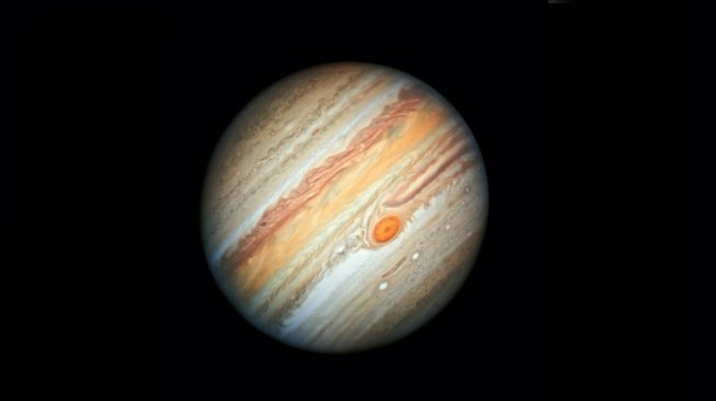Penampakan planet Jupiter terbaru dengan menggunakan hubble. [NASA]