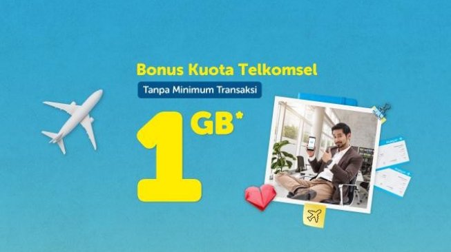 Bonus kuota Telkomsel. (Dok : Airy Rooms)