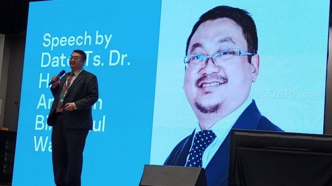 CEO CyberSecurity Malaysia Dato Ts. Amirudin Abdul Wahab di APAC Global Transparency Initiative Update 2019, Cyberjaya, Malaysia. (Suara.com/Dwi Bowo Raharjo)