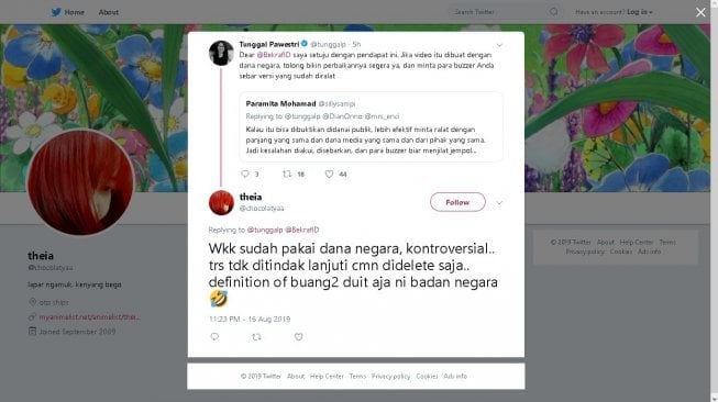 Bekraf dituding bikin video kontroversial - (Twitter/@chocolatyaa)