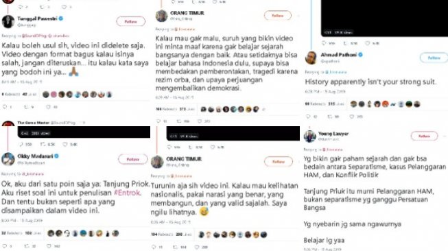 Kritik warganet dan tokoh publik untuk Kirana Larasati - (Twitter)