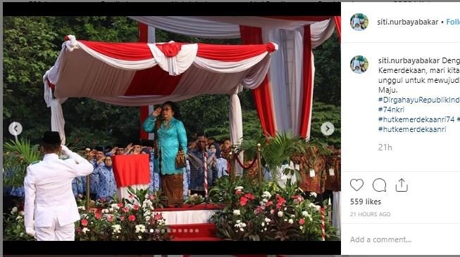  Menteri Lingkungan Hidup dan Kehutanan Siti Nurbaya(Instagram/@siti.nurbayabakar)