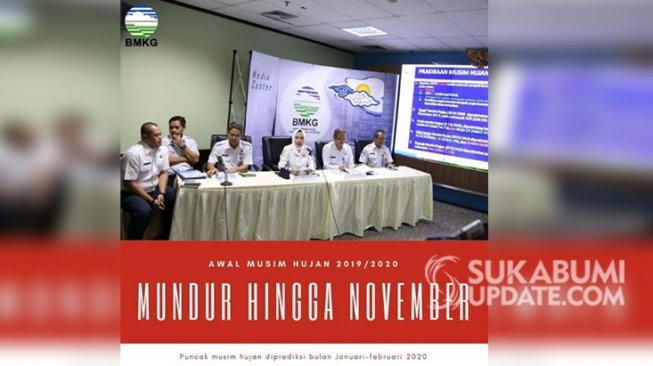 BMKG Perkirakan Puncak Musim Hujan Terjadi Awal Tahun 2020