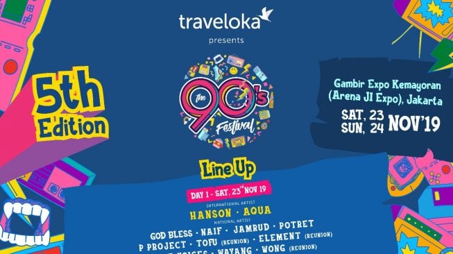 Ini Dia Line Up Fase Kedua the 90's Festival 5th Edition