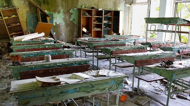 Sekolah di Pripyat (Wikimedia Commons Shanomagg)