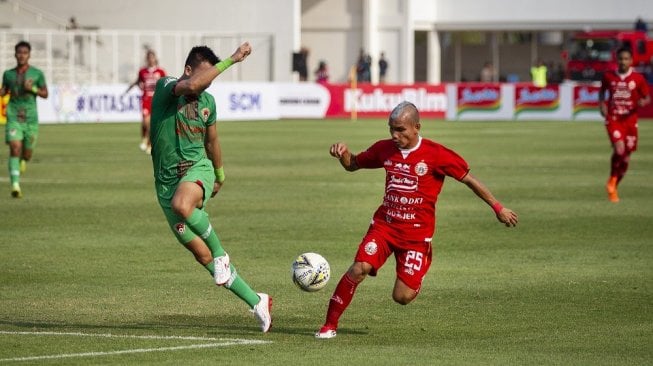 Heri Susanto Cetak Gol, Persija Ungguli Kalteng Putra di Babak Pertama