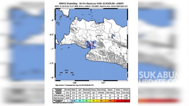 Sesar Citarik Bangun? Tiga Gempa Berturut-turut di Atas Palabuhanratu