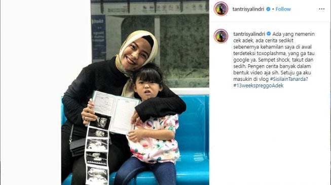 Tantri Kotak terinfeksi toksoplasma di awal kehamilan keduanya (Instagram/@tantrisyalindri)