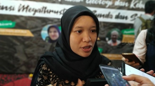 Peneliti Pusat Studi Gempa Nasional (Pusgen), Nuraini Rahma. (Suara.com/M. Yasir).