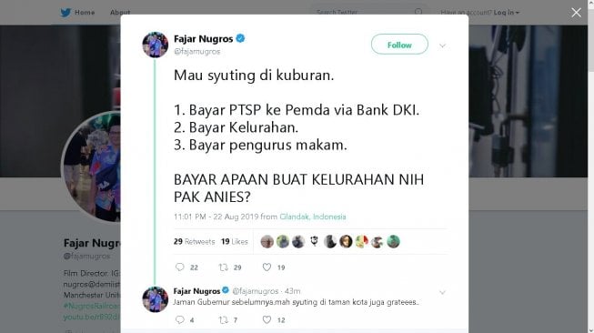 Cuitan Fajar Nugros - (Twitter/@fajarnugros)