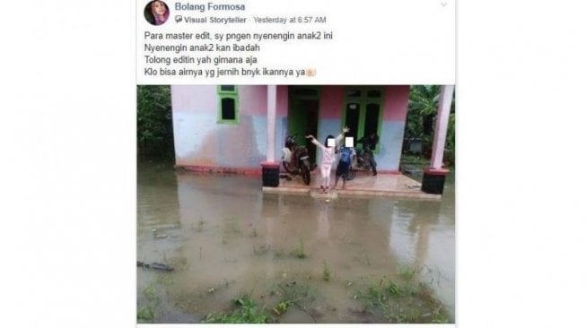 Minta Edit Foto Air Banjir Jadi Jernih, Hasilnya Malah di Luar Dugaan