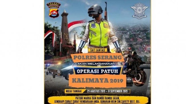 Poster Operasi Patuh Ini Didesain Bergaya PUBG, Warganet Auto Heboh