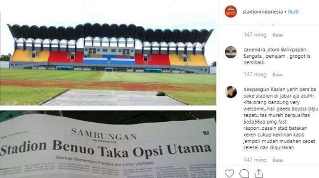 Stadion Benuo Taka. (Instagram/@Stadionindonesia).
