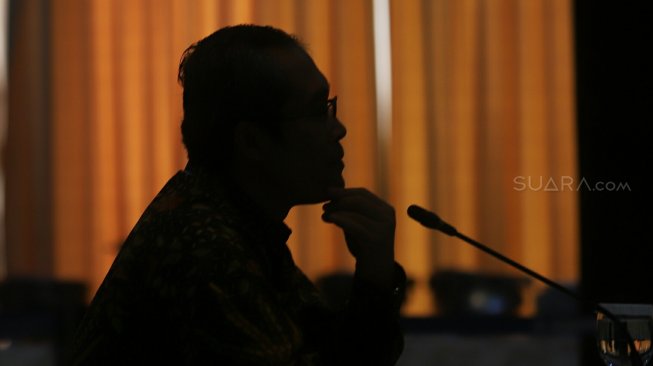 Suasana tes wawancara dan uji publik Calon Pimpinan Komisi Pemberantasan Korupsi (Capim KPK) periode 2019-2023 di Kementerian Sekretariat Negara, Jakarta, Selasa (27/8). [Suara.com/Arya Manggala]