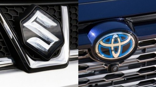 Ilustrasi logo Suzuki dan Toyota. [Shutterstock]