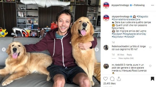 Deretan anjing peliharaan pembalap MotoGP. (Instagram/@skysportmotogp)