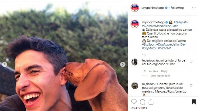 Deretan anjing peliharaan pembalap MotoGP. (Instagram/@skysportmotogp)