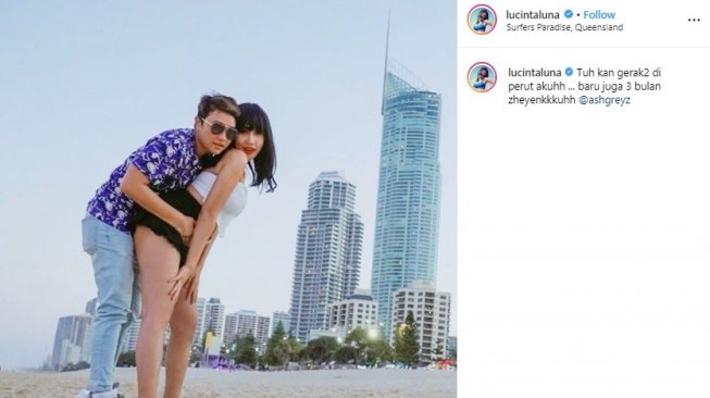Lucinta Luna mengaku sedang hamil 3 bulan (Instagram/@lucintaluna)