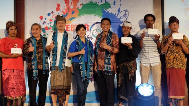 Peluncuran fitur baru aplikasi XL Axiata dalam aplikasi Laut Nusantara di Bali, Kamis (29/8/2019). [Suara.com/Lintang Siltya Utami]