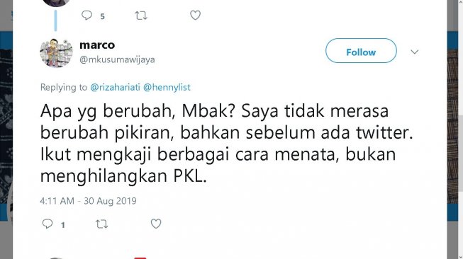 Cuitan Marco Kusumawijaya - (Twitter/@mkusumawijaya)