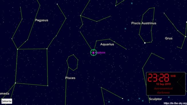 Oposisi Neptunus September 2019. [In the sky]