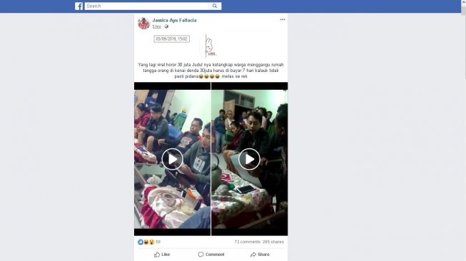 Pria di Wonogiri didenda karena ganggu istri orang - (Facebook/Jassica Ayu Fallacia)