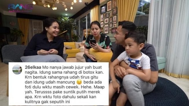 Nagita Slavina diduga melakukan botox dan suntik putih (YouTube/RANS Entertainment)