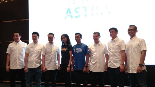 Konferensi pers lomba lari Astra Half Marathon 2019 di Menara Astra, Jakarta, Selasa (3/9/2019). [Suara.com/Arief Apriadi]