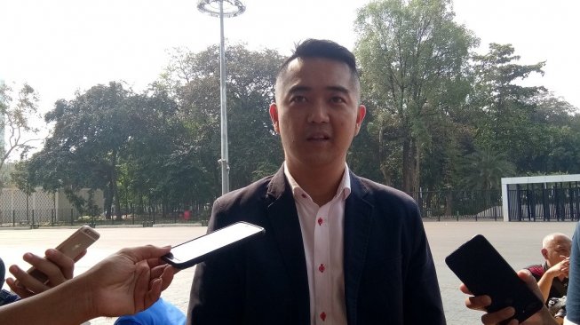 Deputi Sekjen PSSI, Marshal Masita saat ditemui di Garuda Store, kawasan Gelora Bung Karno, Senayan, Jakarta, Selasa (3/9/2019). (Adie Prasetyo Nugraha/Suara.com)
