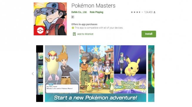 Game Android gratis terpopuler September 2019, Pokemon Masters. [Google Play Store]