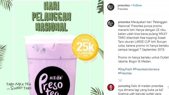 Promo Presotea di Harpelnas. (Instagram/Presotea) 