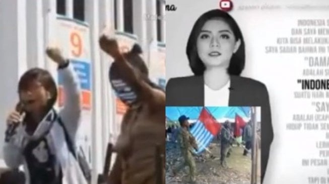 Gabungan video orasi Papua Merdeka dan video Merry Riana - (Instagram)