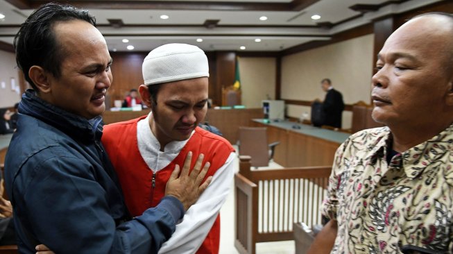 Terdakwa kasus kerusuhan 21-22 Mei 2019 menjalani sidang tuntutan di Pengadilan Negeri Jakarta Pusat, Jakarta, Rabu (4/9). [ANTARA FOTO/Aditya Pradana Putra]