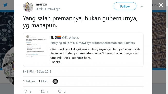 Cuitan Marco Kusumawijaya - (Twitter/@mkusumawijaya)