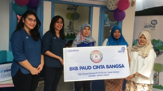 Seremoni revitalisasi BKB PAUD Cinta Bangsa, Cipete Selatan, Cilandak, Jakarta Selatan [Suara.com/ukirsari].