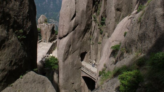 Buxian Bridge di Gunung Huangshan China (Wikimedia Commons Marek)