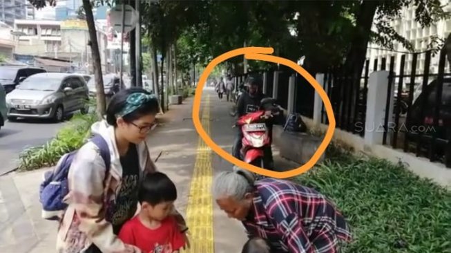 Korban Cabut Laporan Terhadap Pemotor Arogan di Trotoar Wahid Hasyim