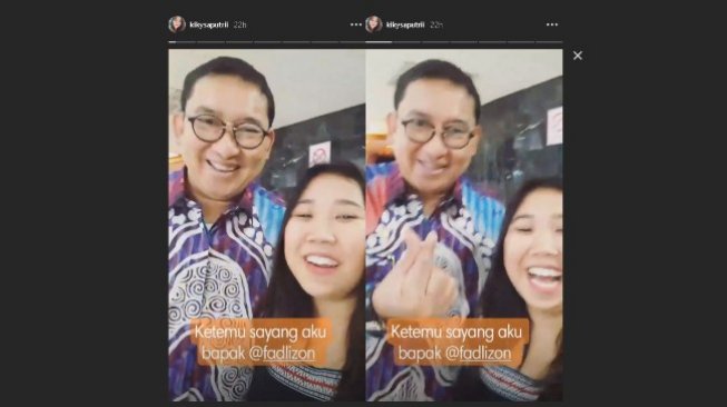 Fadli Zon Kiky Saputri - (Instagram/@kikysaputrii)