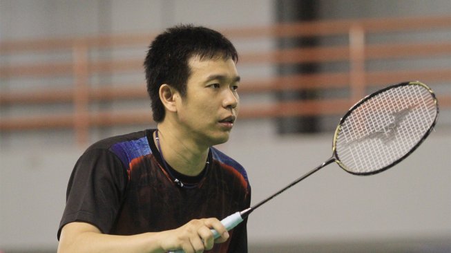 Suasana latihan Hendra Setiawan dan Mohammad Ahsan di Pelatnas PBSI, Cipayung, Jakarta Timur, Rabu (11/9). [Suara.com/Angga Budhiyanto]