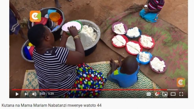 Mariam Nabatanzi memunyai 4 anak (YouTube/KenyaCitizenTV)