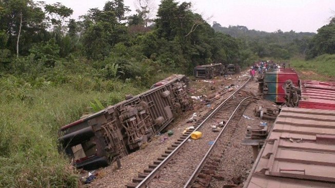 Kereta Anjlok di Kongo Tewaskan 50 Orang