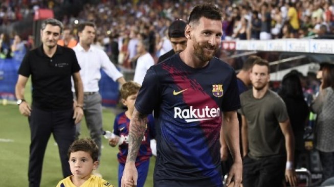 Klarifikasi Lionel Messi Perihal Selebrasi Anaknya yang Viral