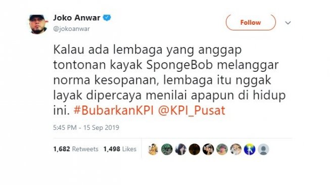 Cuitan Bubarkan KPI. [Twitter]