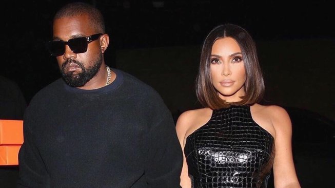 Kim Kardashian and Kanye West.  (Instagram/@kimkardashian)