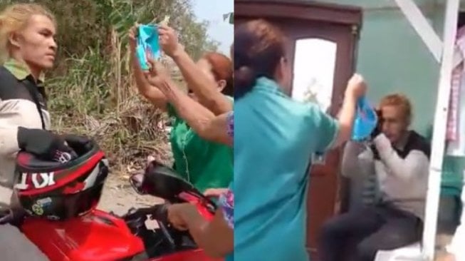 Viral Video Rentenir Maling Celana Dalam, Diamuk Emak-emak