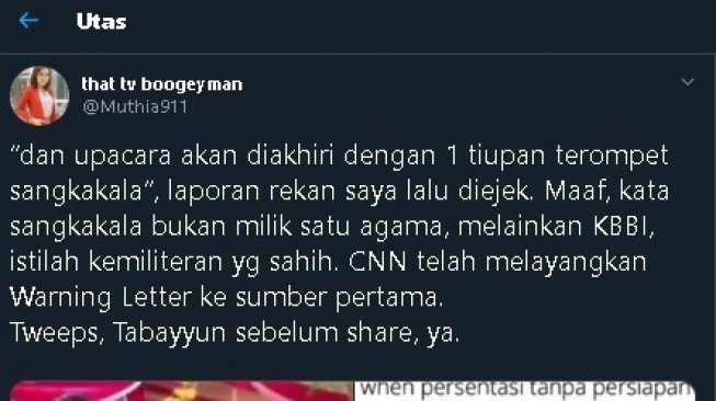 Sangkakala di Pemakaman Habibie Jadi Sorotan, Jurnalis CNN Buka Suara