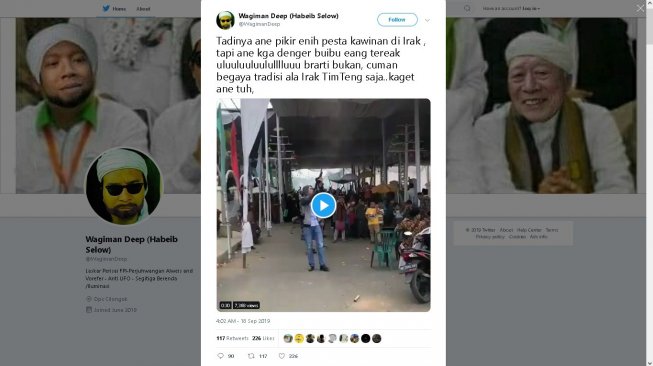 Video viral tembak-tembakan di hajatan - (Twitter/@WagimanDeep)